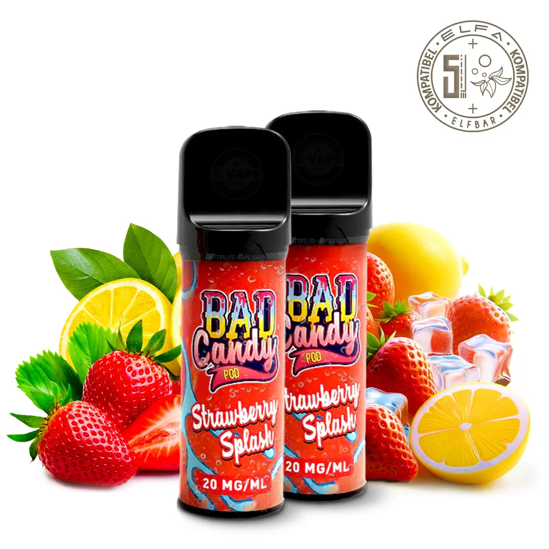 Pod2Go  Bad Candy Pods für ELFA - Strawberry Splash 2 x 2ml 20mg/ml Nikotin