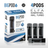 BIGPOD 4 Stk. 3ml Leerpod für ELFA und Turbo - 50% mehr Liquid, 10% mehr Leistung