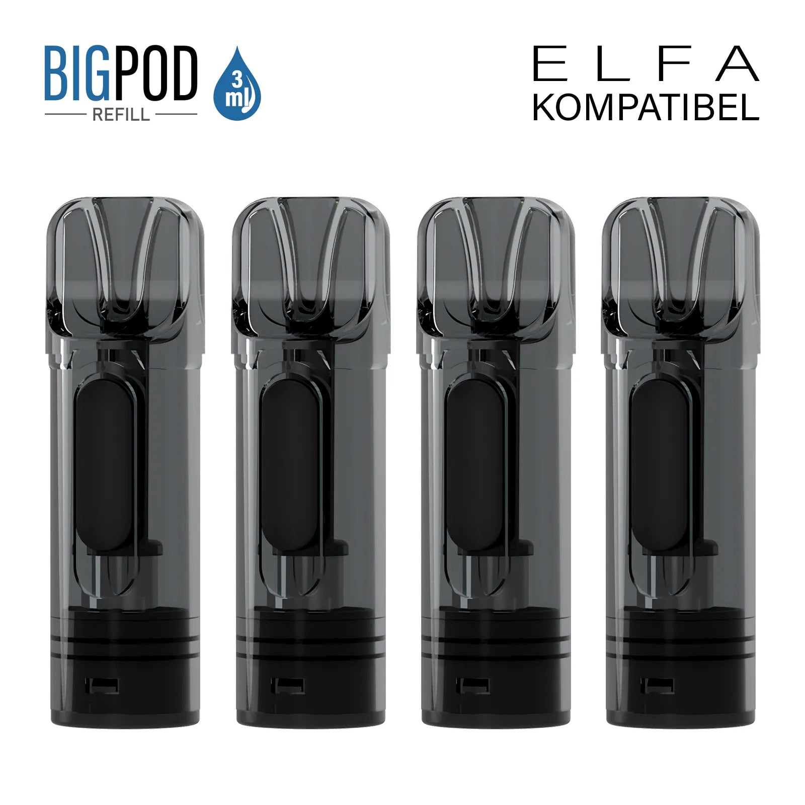 BIGPOD 4 Stk. 3ml Leerpod für ELFA und Turbo - 50% mehr Liquid, 10% mehr Leistung