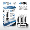 BIGPOD 4 Stk. 3ml Leerpod für ELFA und Turbo - 50% mehr Liquid und 10% mehr Leistung