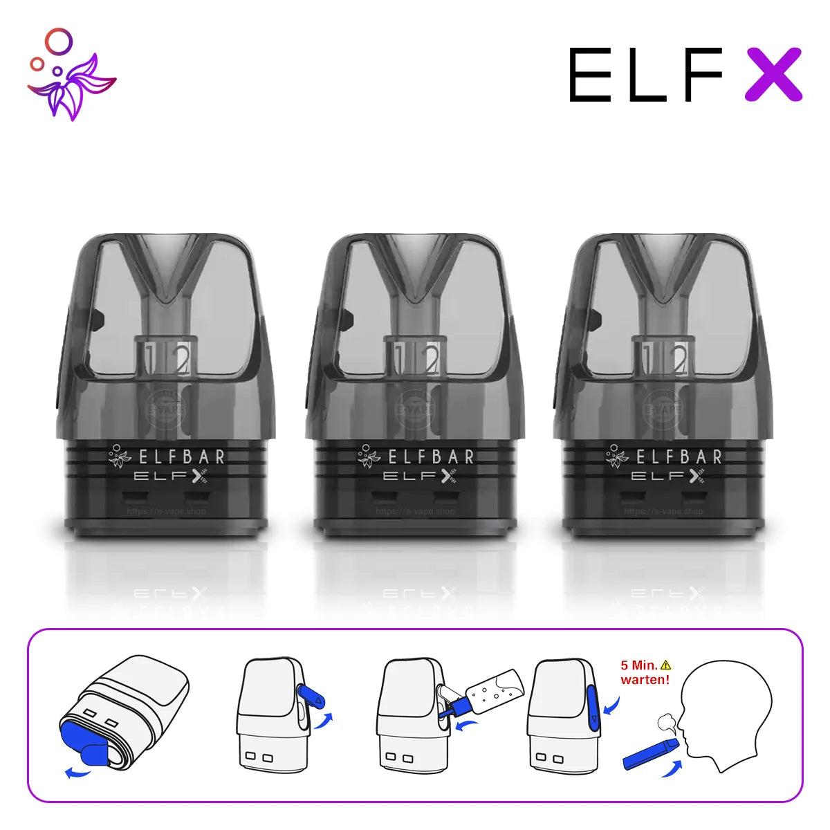 Elfbar ElfX Pod Kit Set -  1000 mAh Akku - wiederbefüllbar