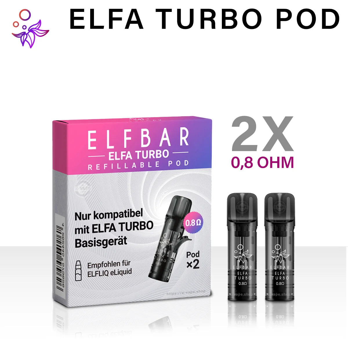 Elfbar ELFA Turbo Leerpods 0,8 Ohm