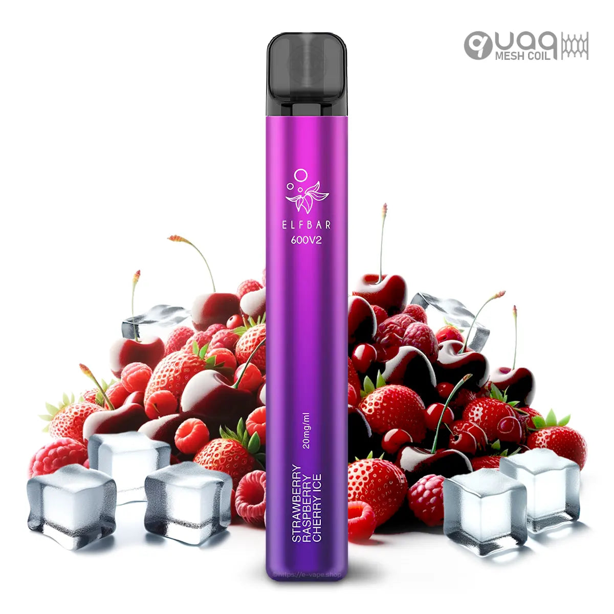 Elfbar 600 Strawberry Raspberry Cherry Ice V2 Vape 20 mg