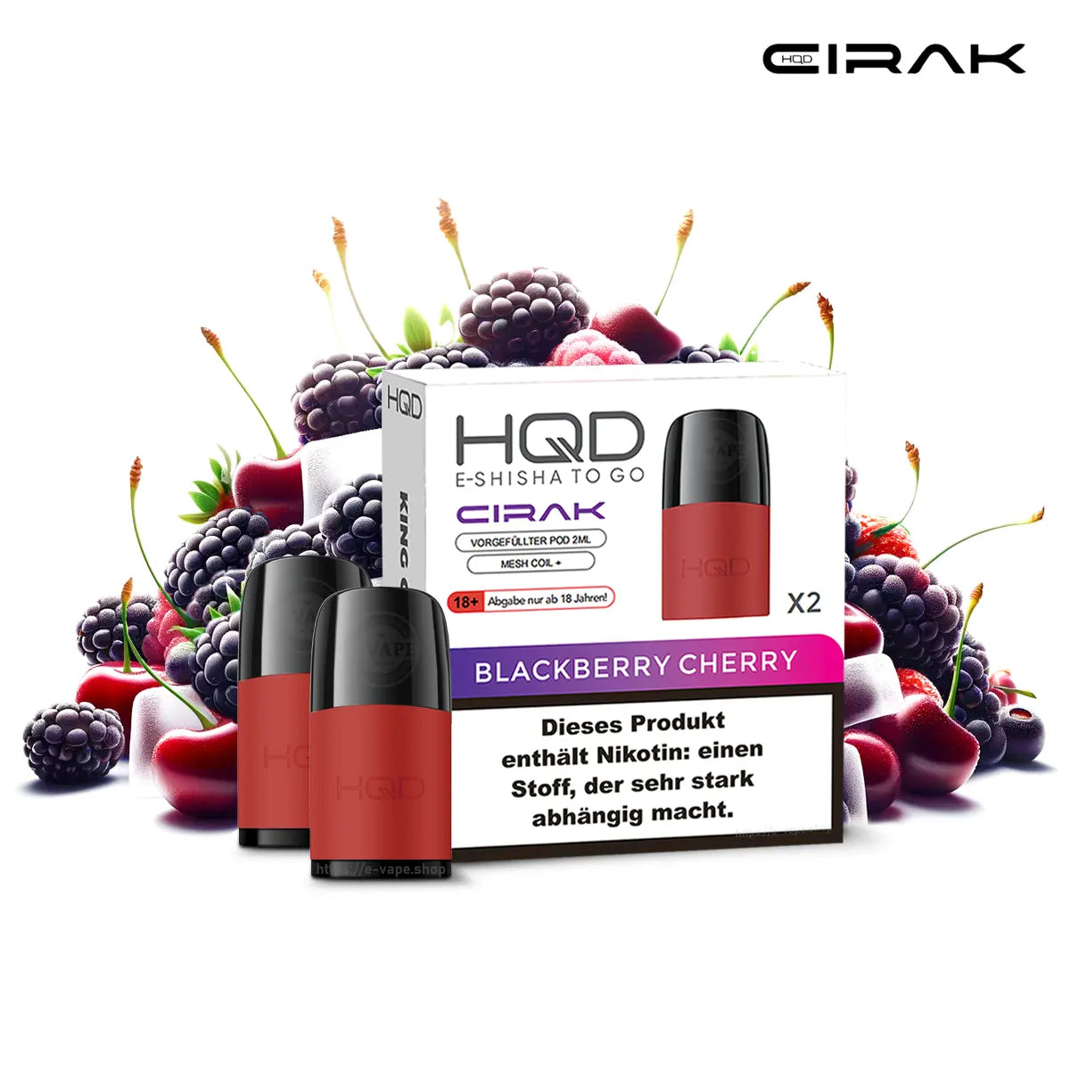 HQD Cirak Ersatz Pods Blackberry Cherry 18mg/ml