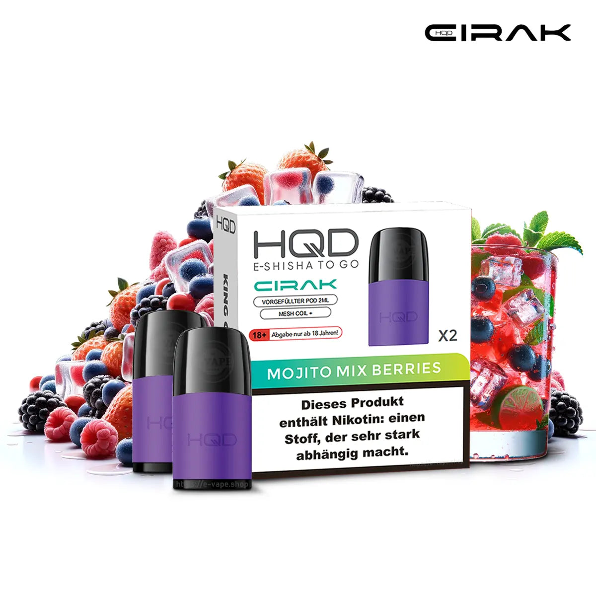 HQD Cirak Ersatz Pods Mojito Mix Berries 18mg/ml