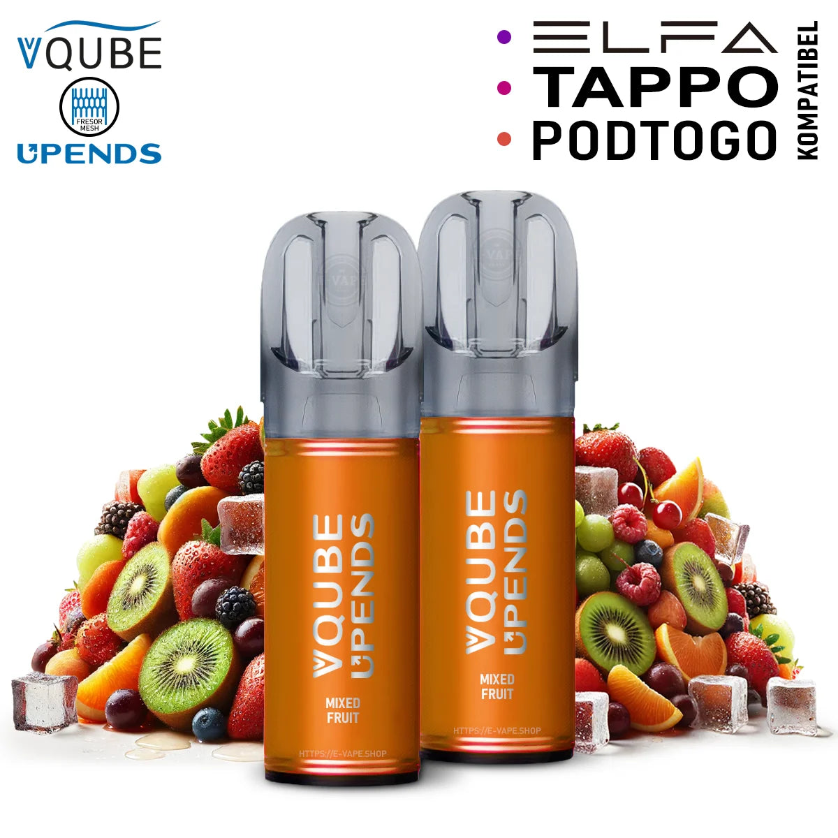 Vqube Upends Pod Fruit Mix 20mg ELFA / Tappo / Pod2Go