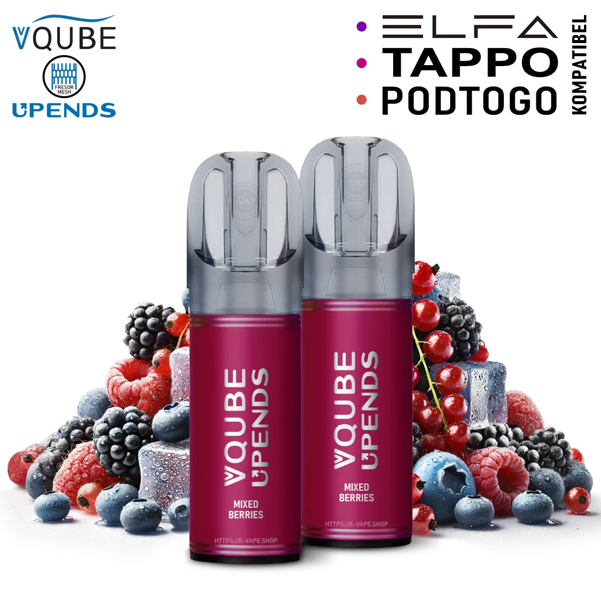 Vqube Upends Pod Mixed Berries 20mg ELFA / Tappo / Pod2Go