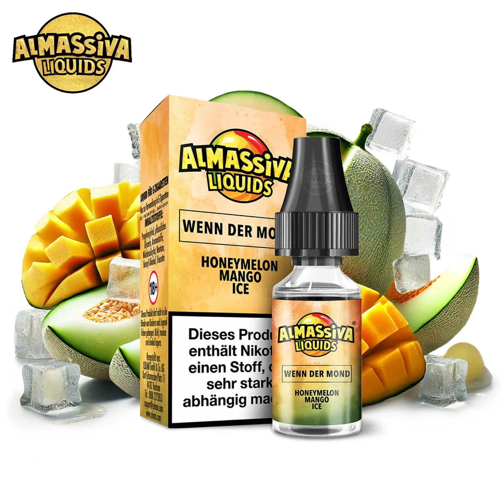 Almassiva Nikotinsalz Liquid Wenn der Mond 10ml - Honigmelone, Mango, Frische