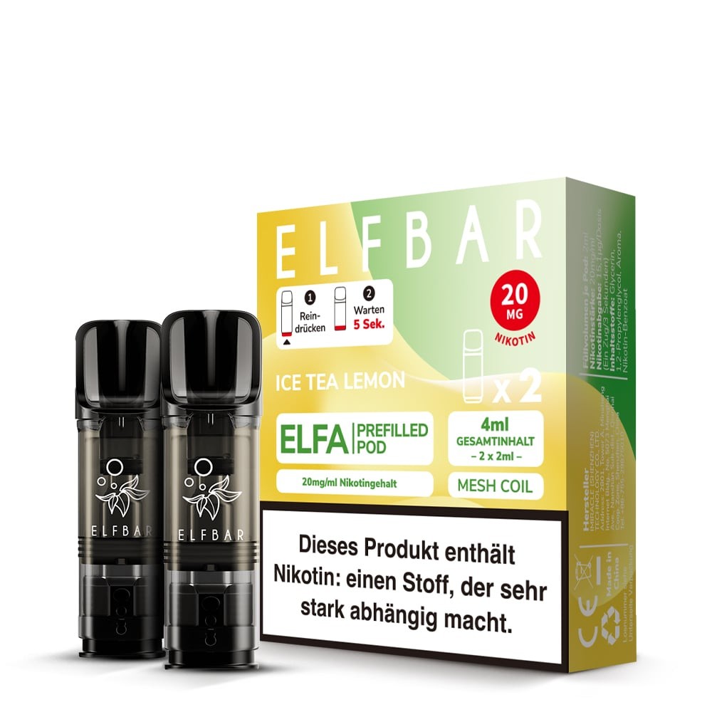 Ice Tea Lemon – Elfbar ELFA Pods 20 mg/ml Nikotin - 2 Stück