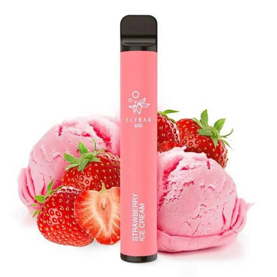 Strawberry Ice Cream – Elfbar 600 Nikotinfrei - Einweg-E-Zigarette 0 mg