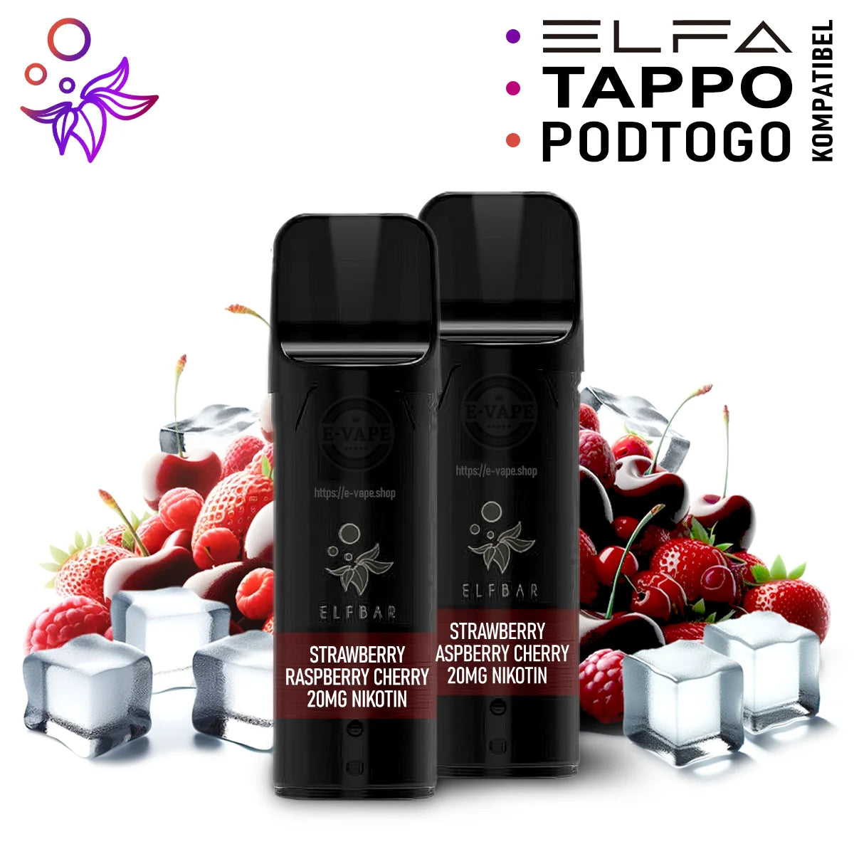 ELFA Pods Strawberry Raspberry Cherry Ice