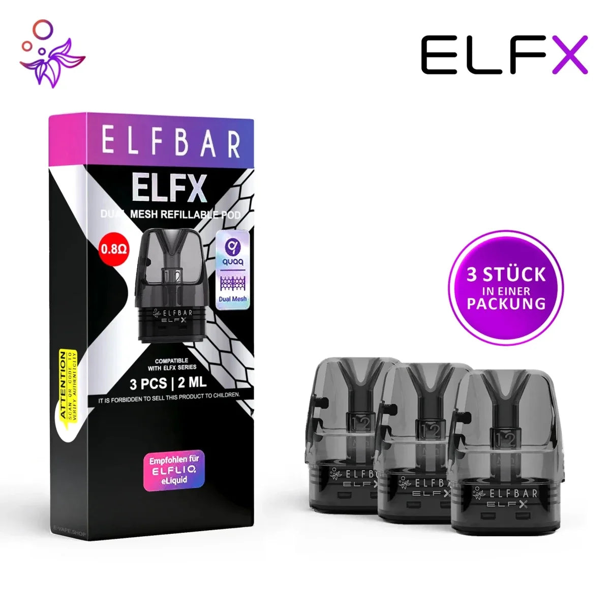 Elfbar ELFX Pods 0,6 / 0,8 Ohm