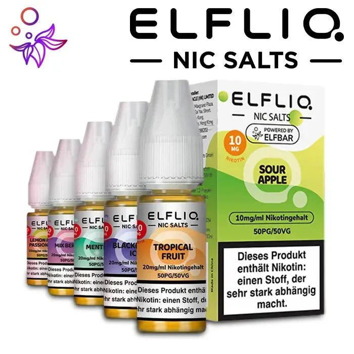 Elfbar ELFLIQ 10er-Pack Nikotinsalz Liquid (10 × 10 ml)