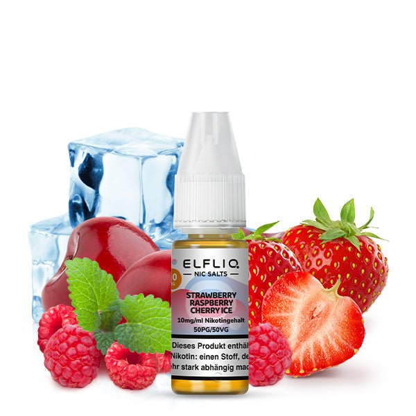 Strawberry Raspberry Cherry Ice – Elfbar ELFLIQ Nikotinsalz Liquid 10/20 mg 10 ml