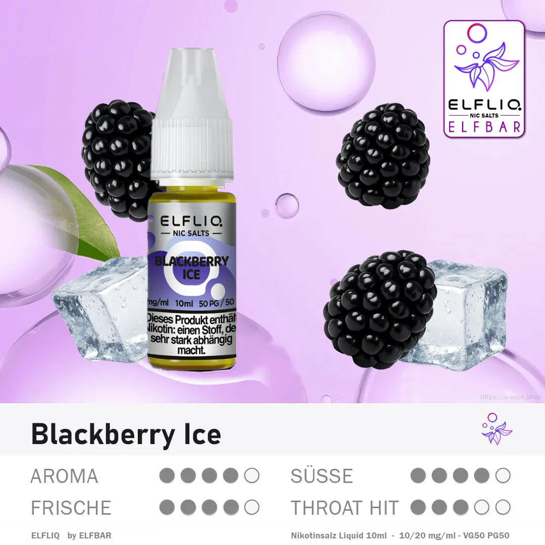 Elfbar ELFLIQ Blackberry Ice Liquid 10ml schnell & günstig kaufen