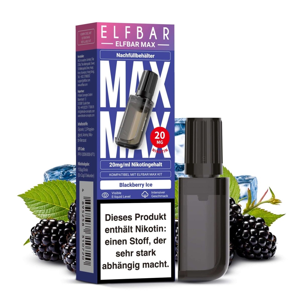 Blackberry Ice – Elfbar MAX Liquid Pods (vorbefüllt)
