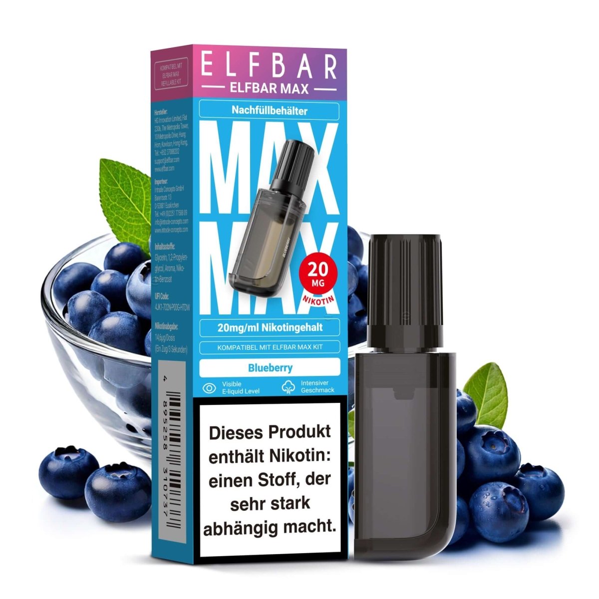 Blueberry – Elfbar MAX Liquid Pods (vorbefüllt)