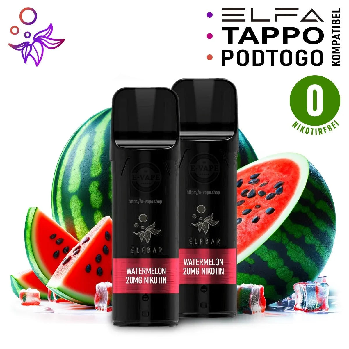 Watermelon – Elfbar ELFA Pods 0 mg/ml Nikotinfrei - 2 Stück