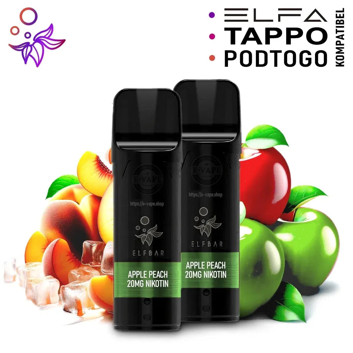 Apple Peach – Elfbar ELFA Pods 20 mg/ml Nikotin - 2 Stück
