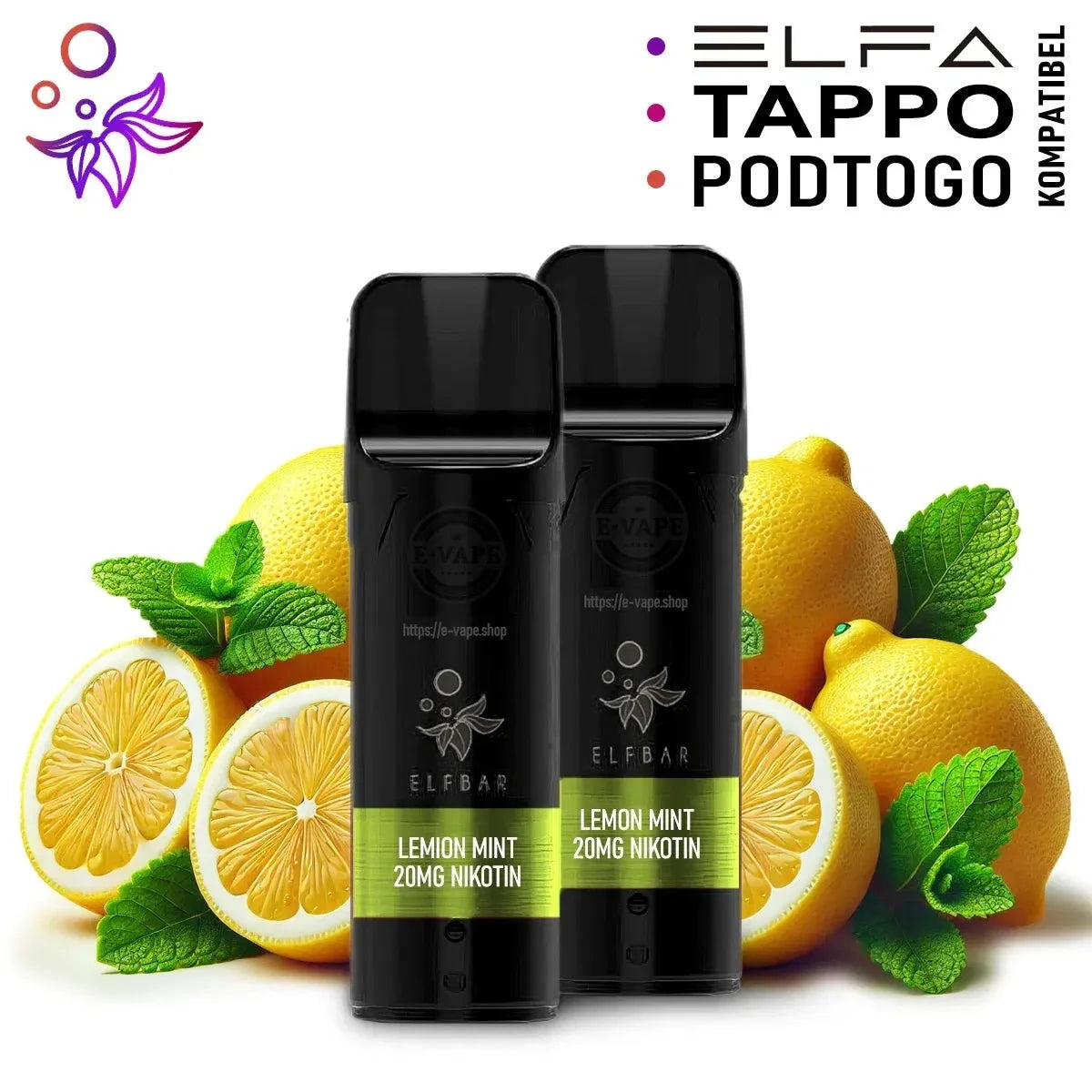 Lemon Mint – Elfbar ELFA Pods 20 mg/ml Nikotin - 2 Stück