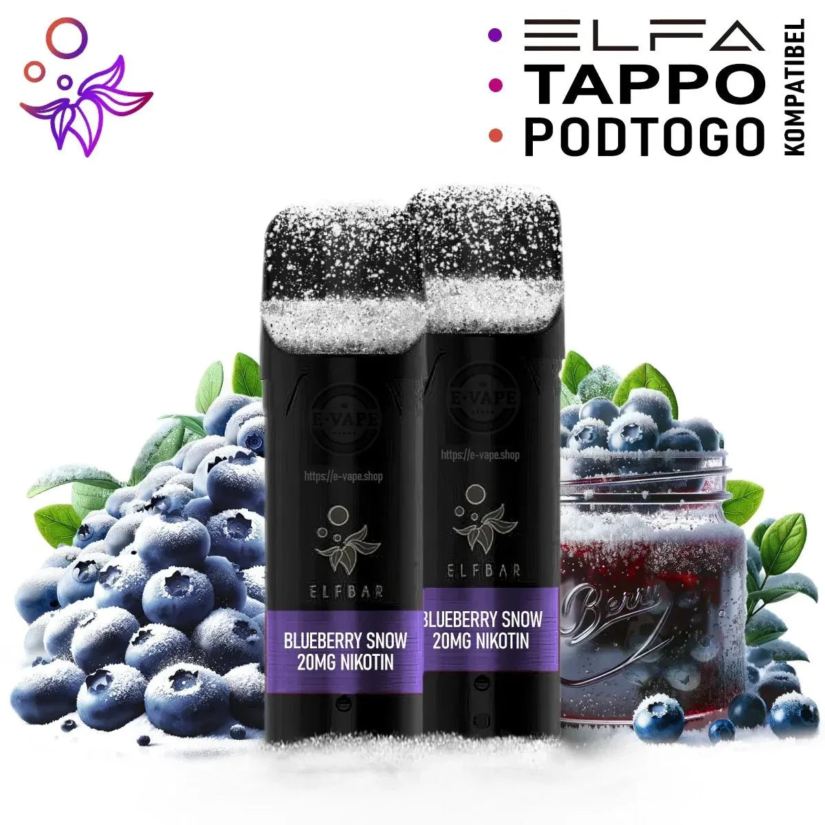 Blueberry Snow – Elfbar ELFA Pods 20 mg/ml Nikotin - 2 Stück