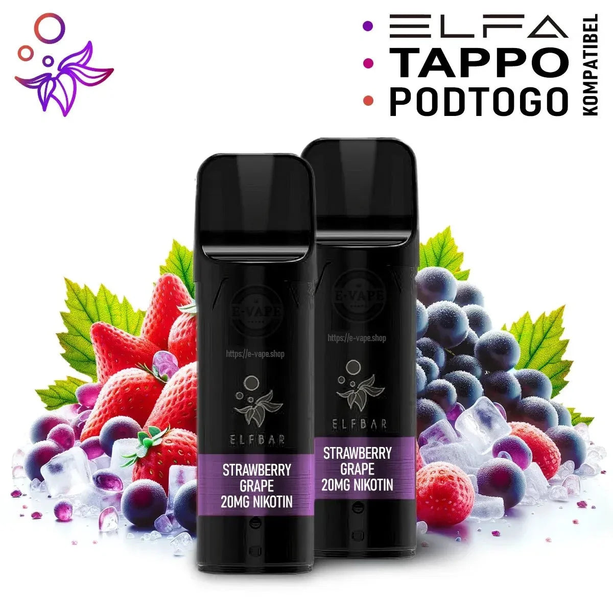 Strawberry Grape – Elfbar ELFA Pods 20 mg/ml Nikotin - 2 Stück