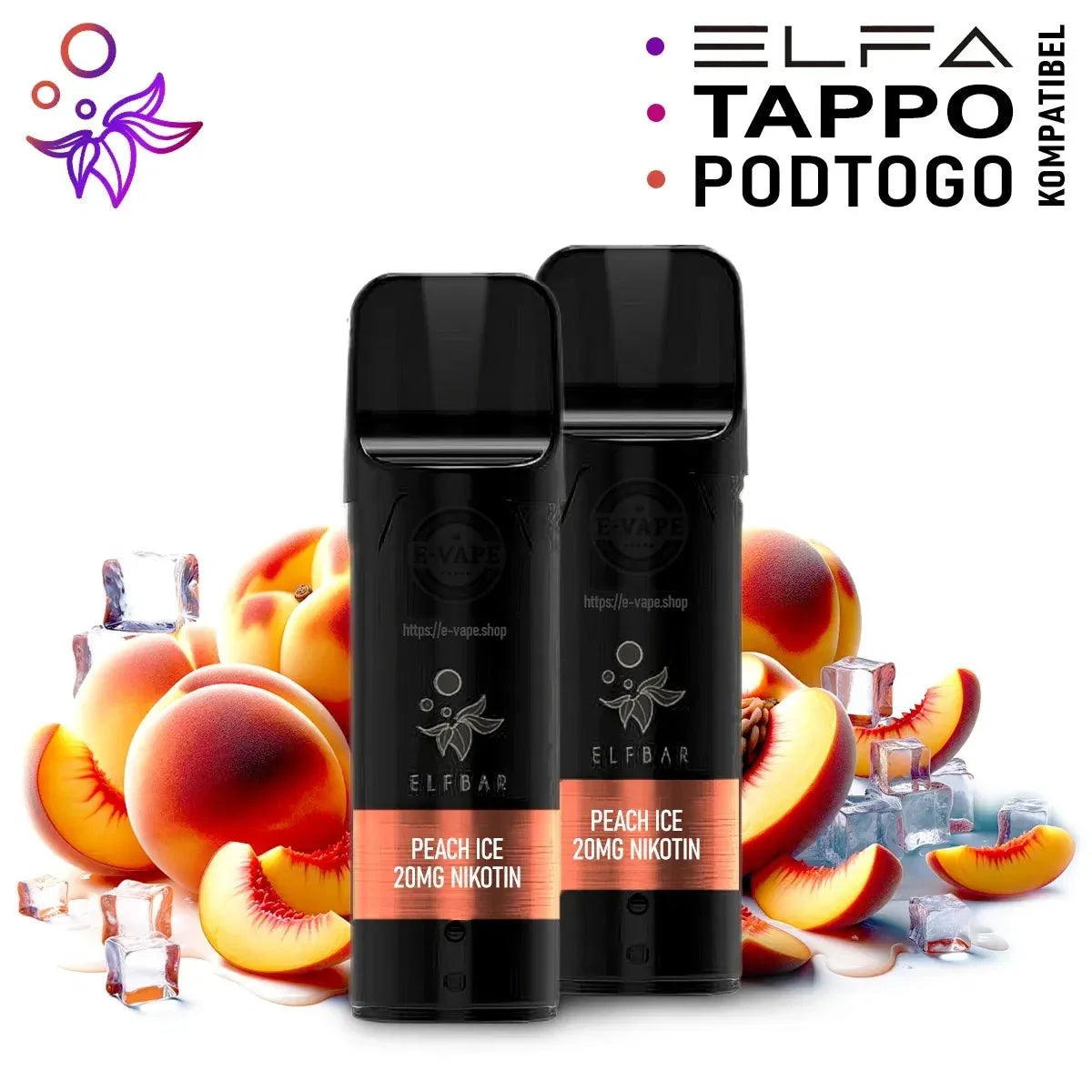 Peach Ice – Elfbar ELFA Pods 20 mg/ml Nikotin - 2 Stück