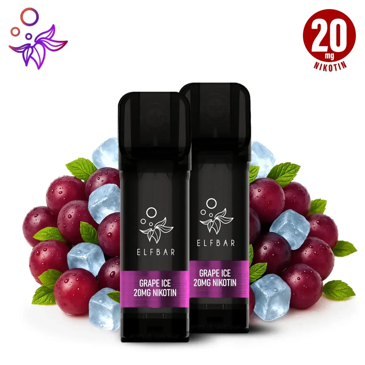 Grape Ice – Elfbar ELFA Pods 20 mg/ml Nikotin - 2 Stück