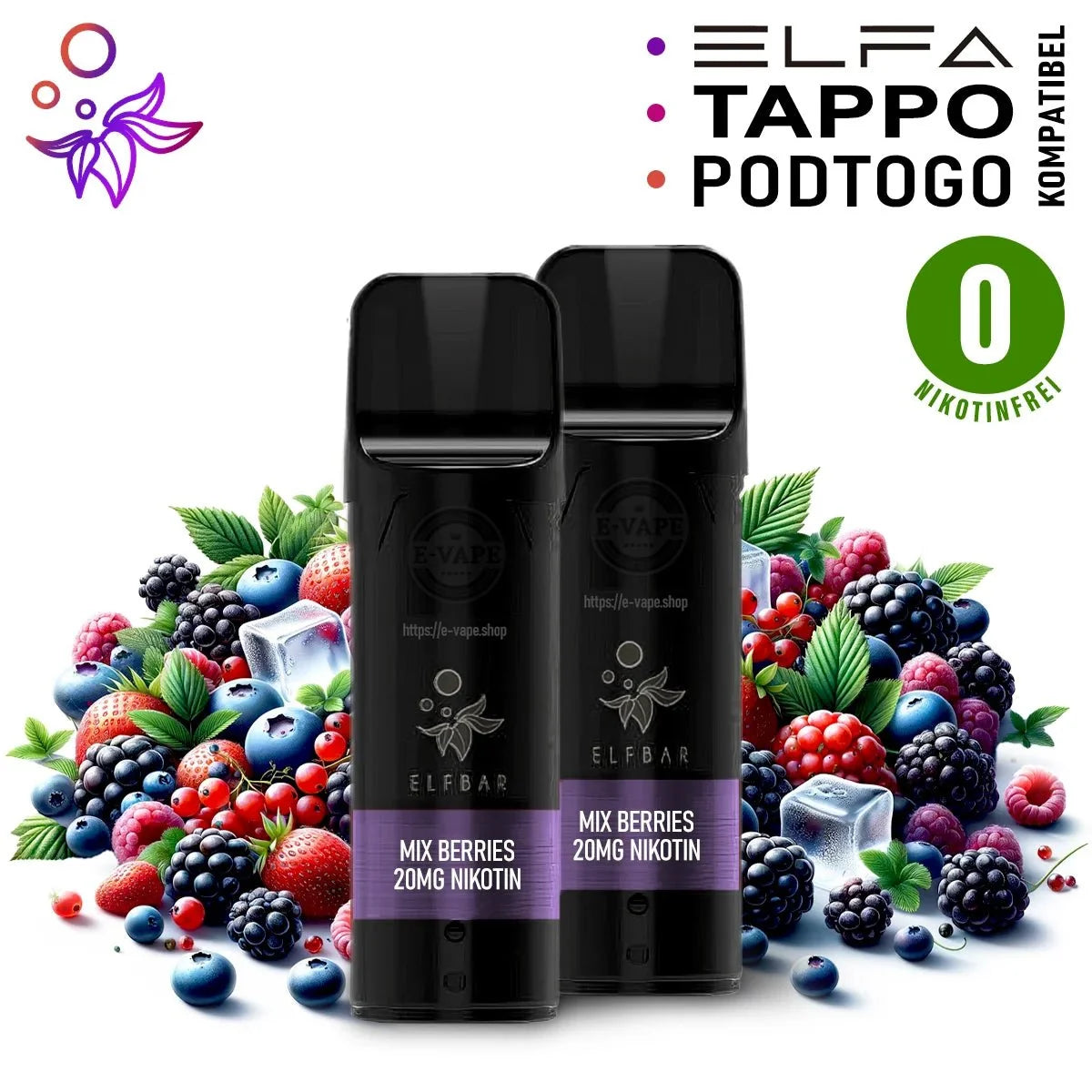 Mix Berries – Elfbar ELFA Pods 0 mg/ml Nikotinfrei - 2 Stück