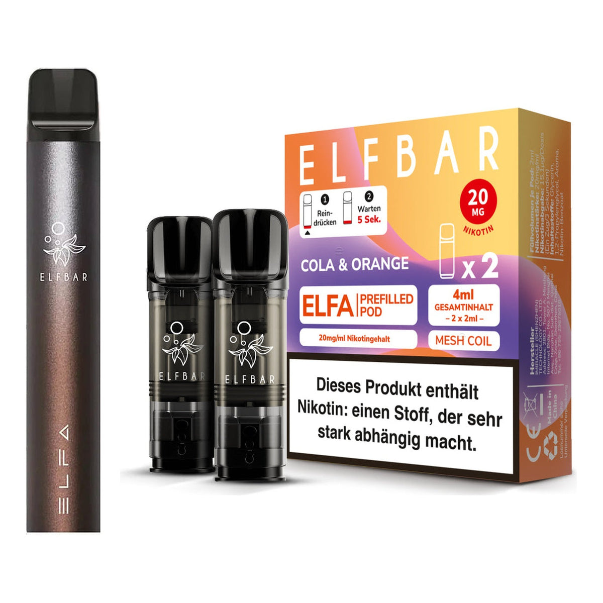 Elfbar ELFA Starterset Akku Basis 500 mAh und ELFA Pods – Ansicht 11