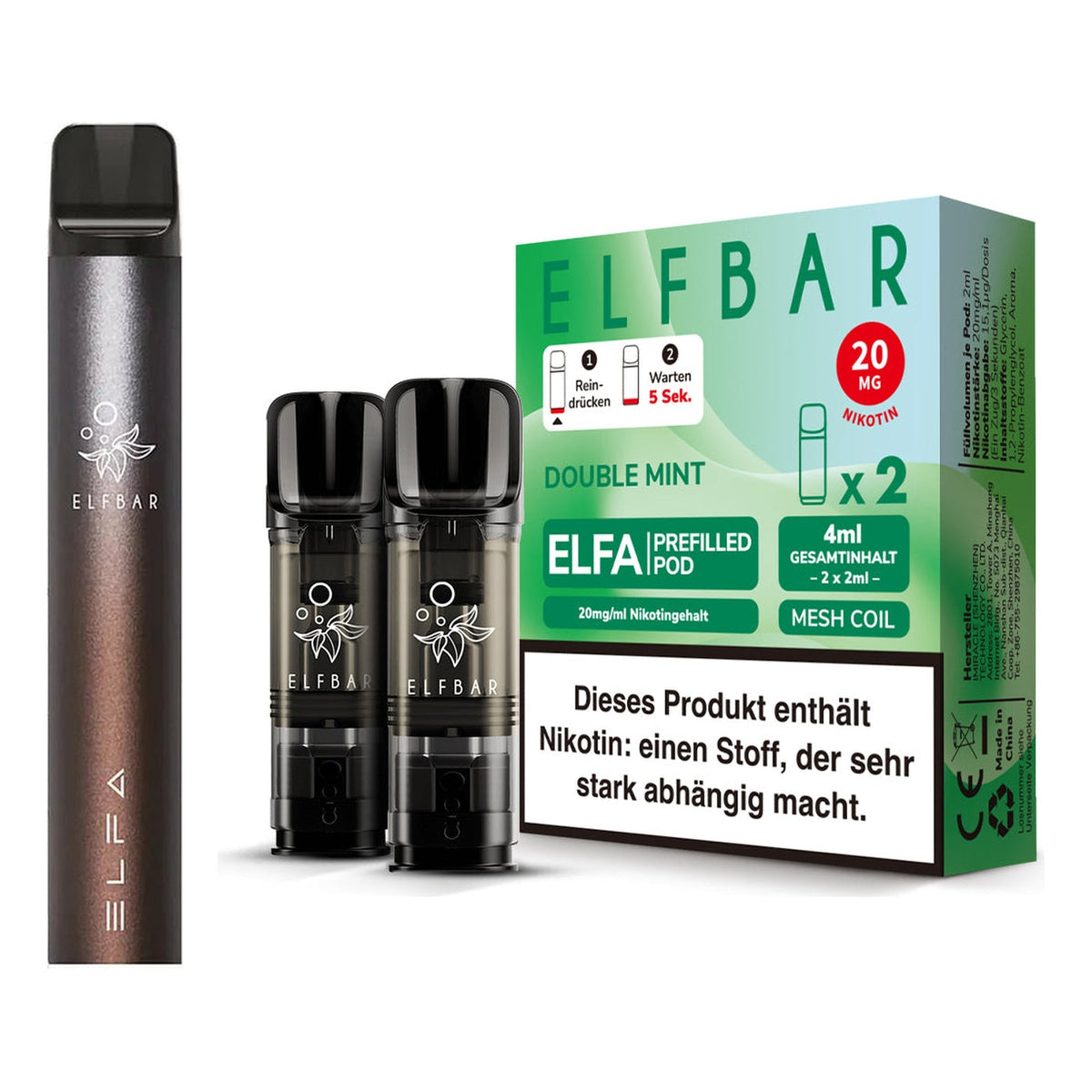 Elfbar ELFA Starterset Akku Basis 500 mAh und ELFA Pods – Ansicht 12