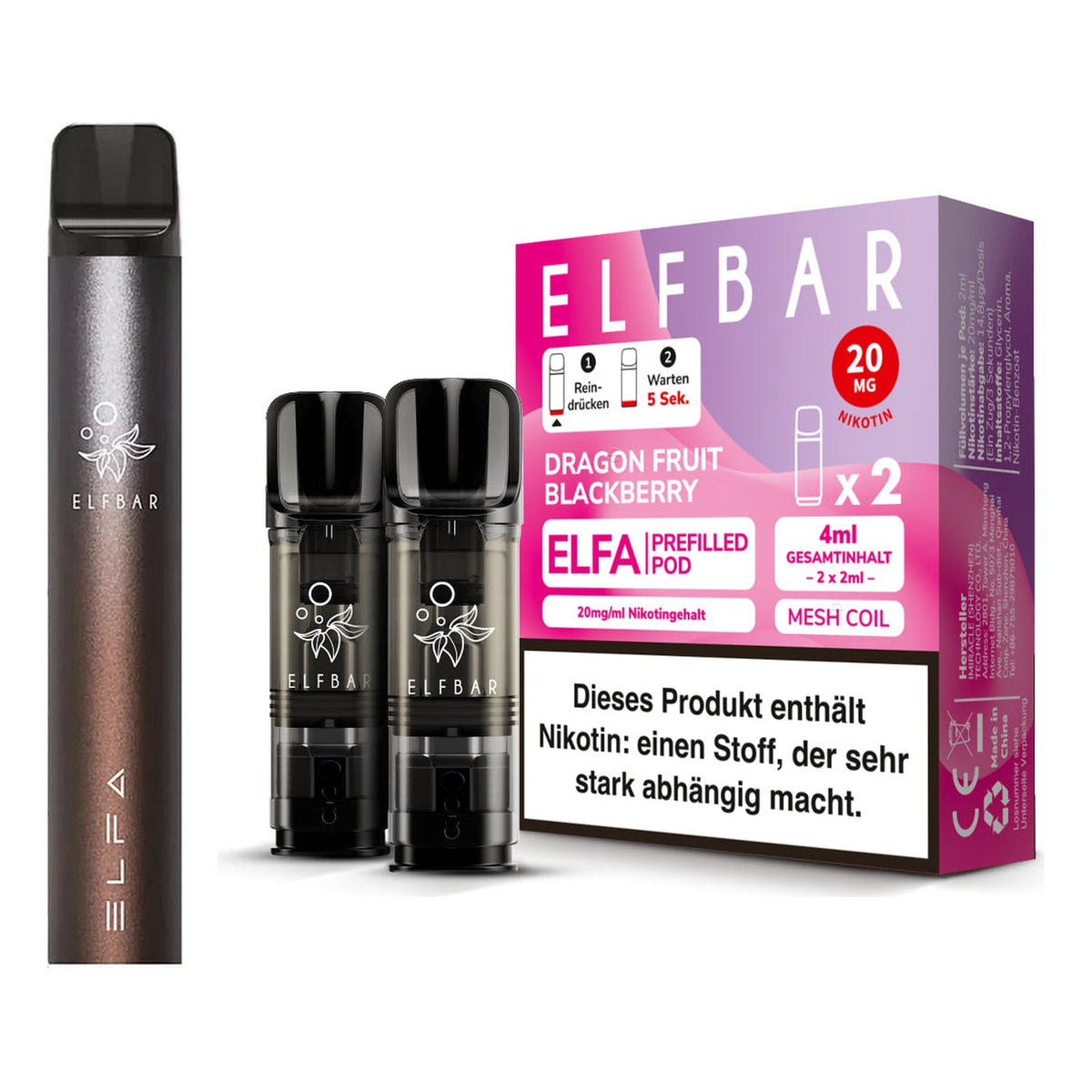 Elfbar ELFA Starterset Akku Basis 500 mAh und ELFA Pods – Ansicht 13