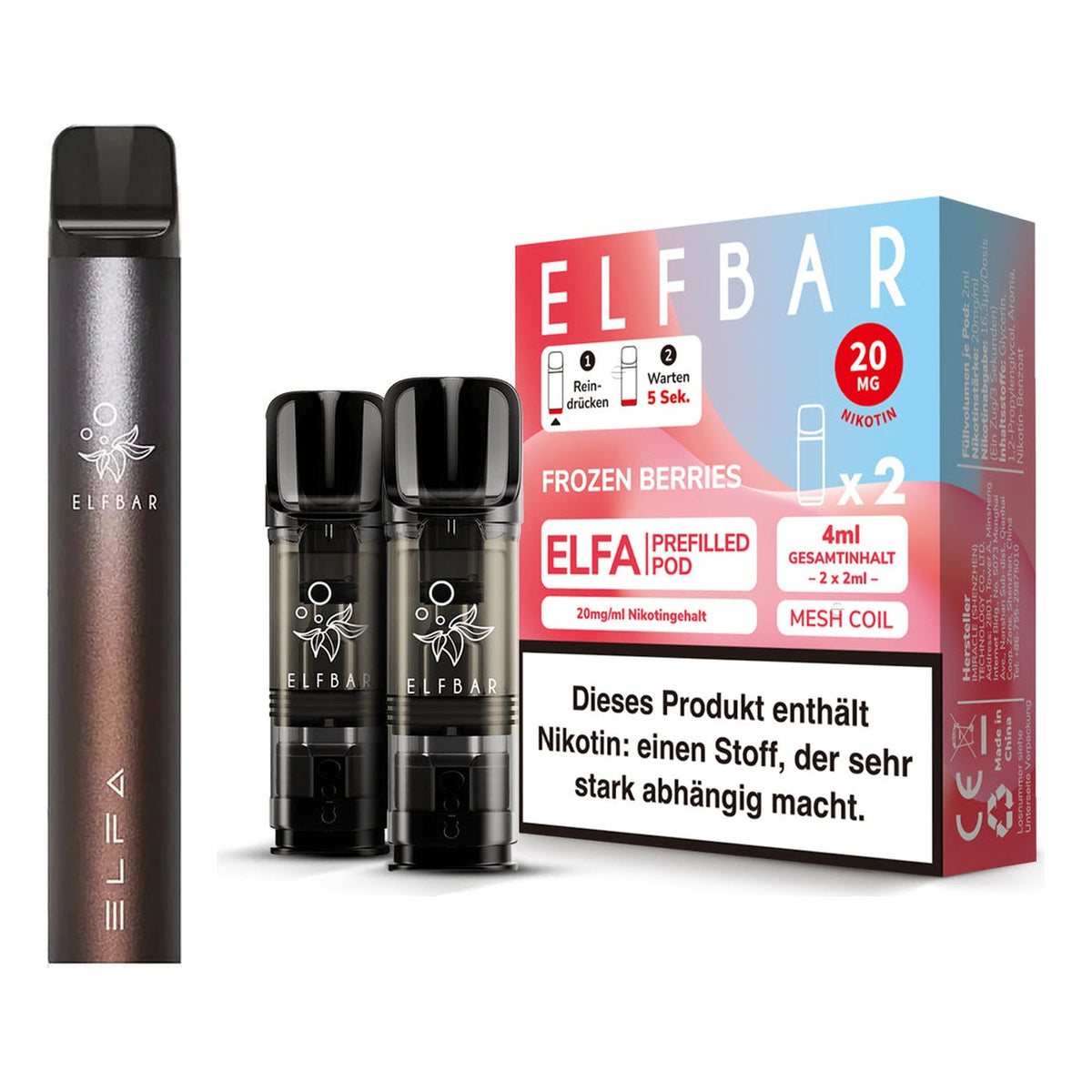 Elfbar ELFA Starterset Akku Basis 500 mAh und ELFA Pods – Ansicht 14