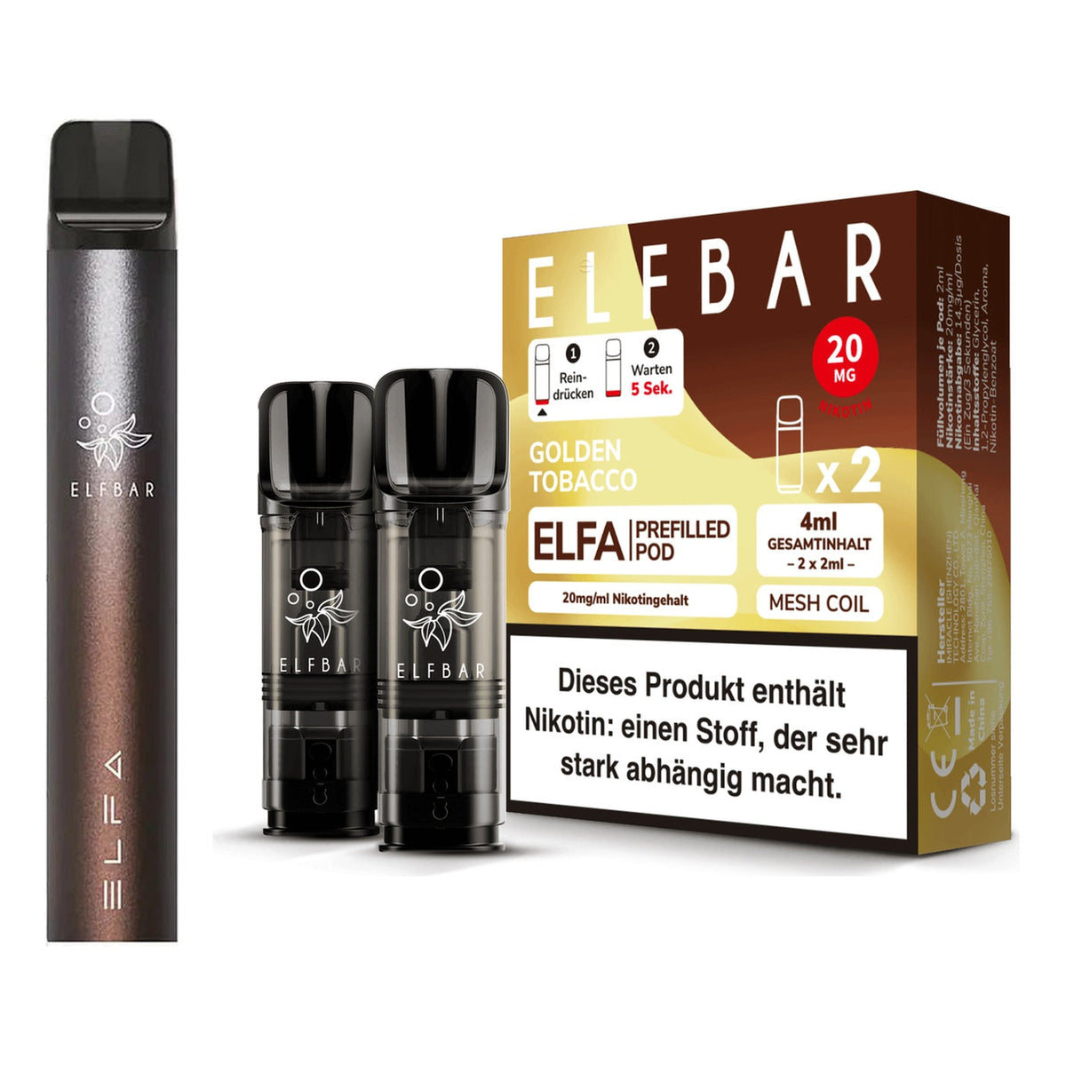 Elfbar ELFA Starterset Akku Basis 500 mAh und ELFA Pods – Ansicht 15