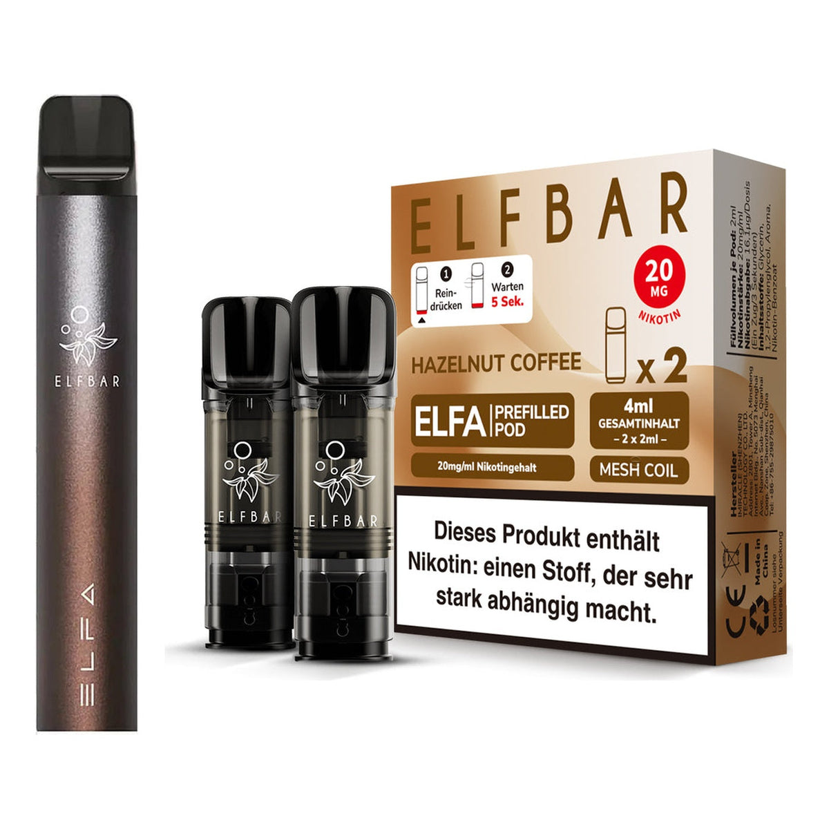 Elfbar ELFA Starterset Akku Basis 500 mAh und ELFA Pods – Ansicht 17