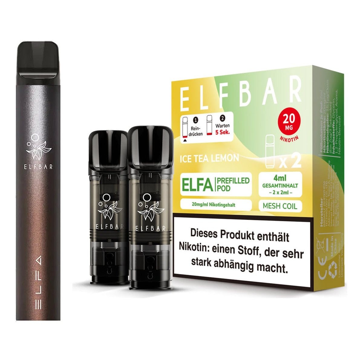 Elfbar ELFA Starterset Akku Basis 500 mAh und ELFA Pods – Ansicht 18