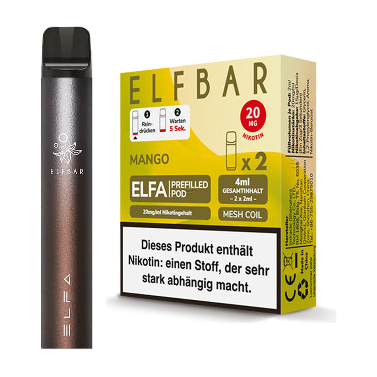 Elfbar ELFA Starterset Akku Basis 500 mAh und ELFA Pods – Ansicht 21