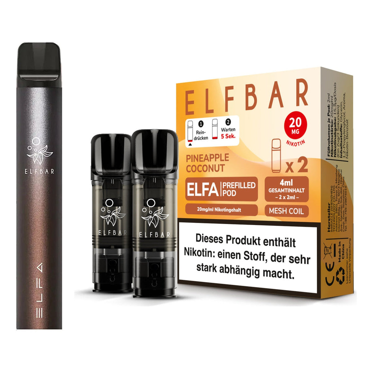 Elfbar ELFA Starterset Akku Basis 500 mAh und ELFA Pods – Ansicht 25