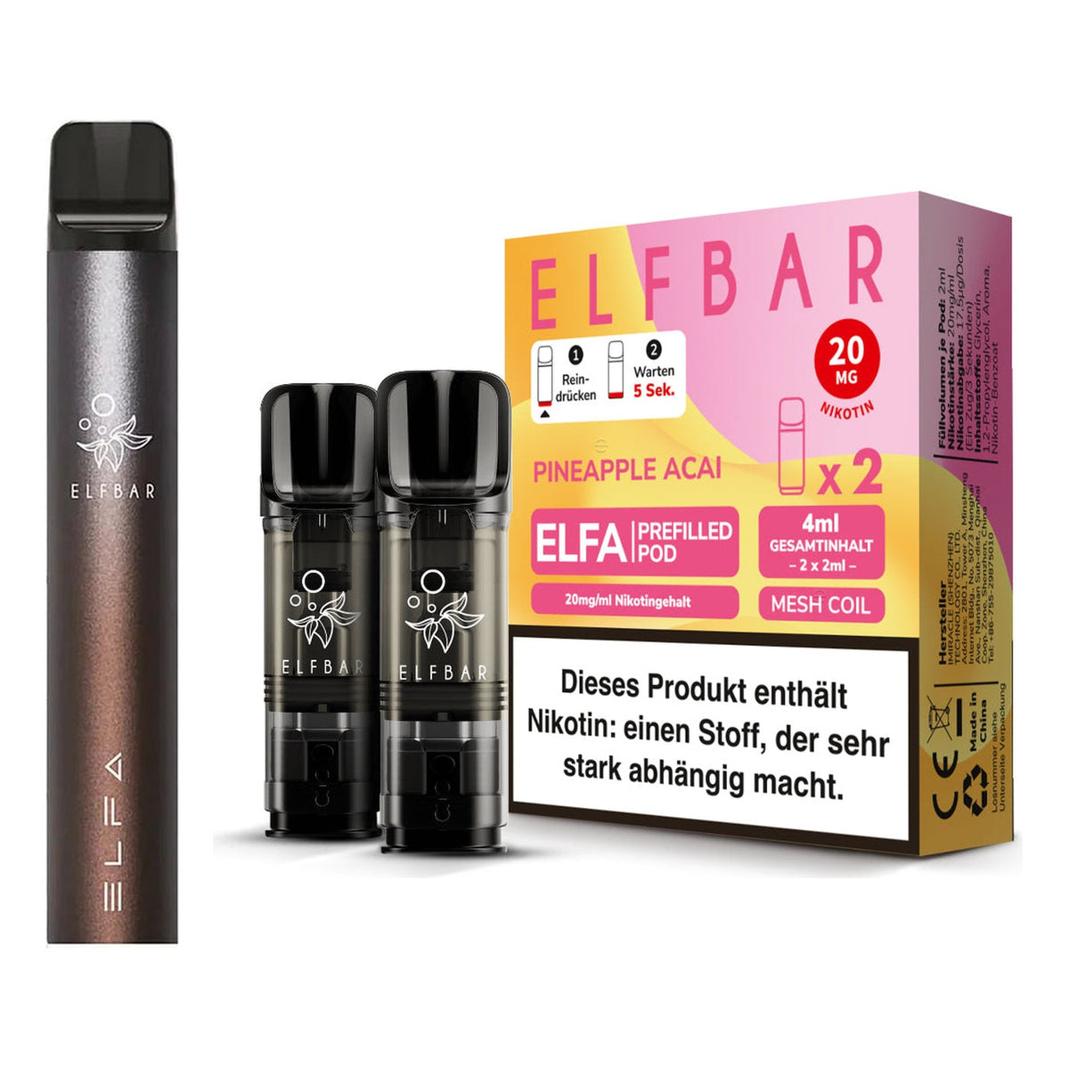 Elfbar ELFA Starterset Akku Basis 500 mAh und ELFA Pods – Ansicht 26