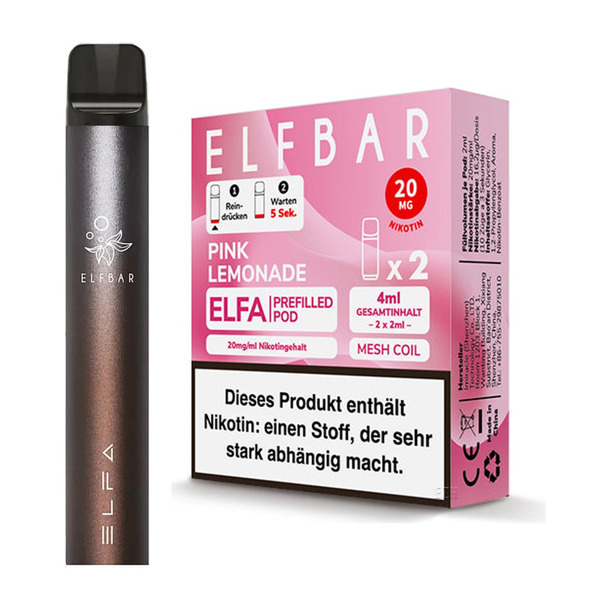 Elfbar ELFA Starterset Akku Basis 500 mAh und ELFA Pods – Ansicht 27