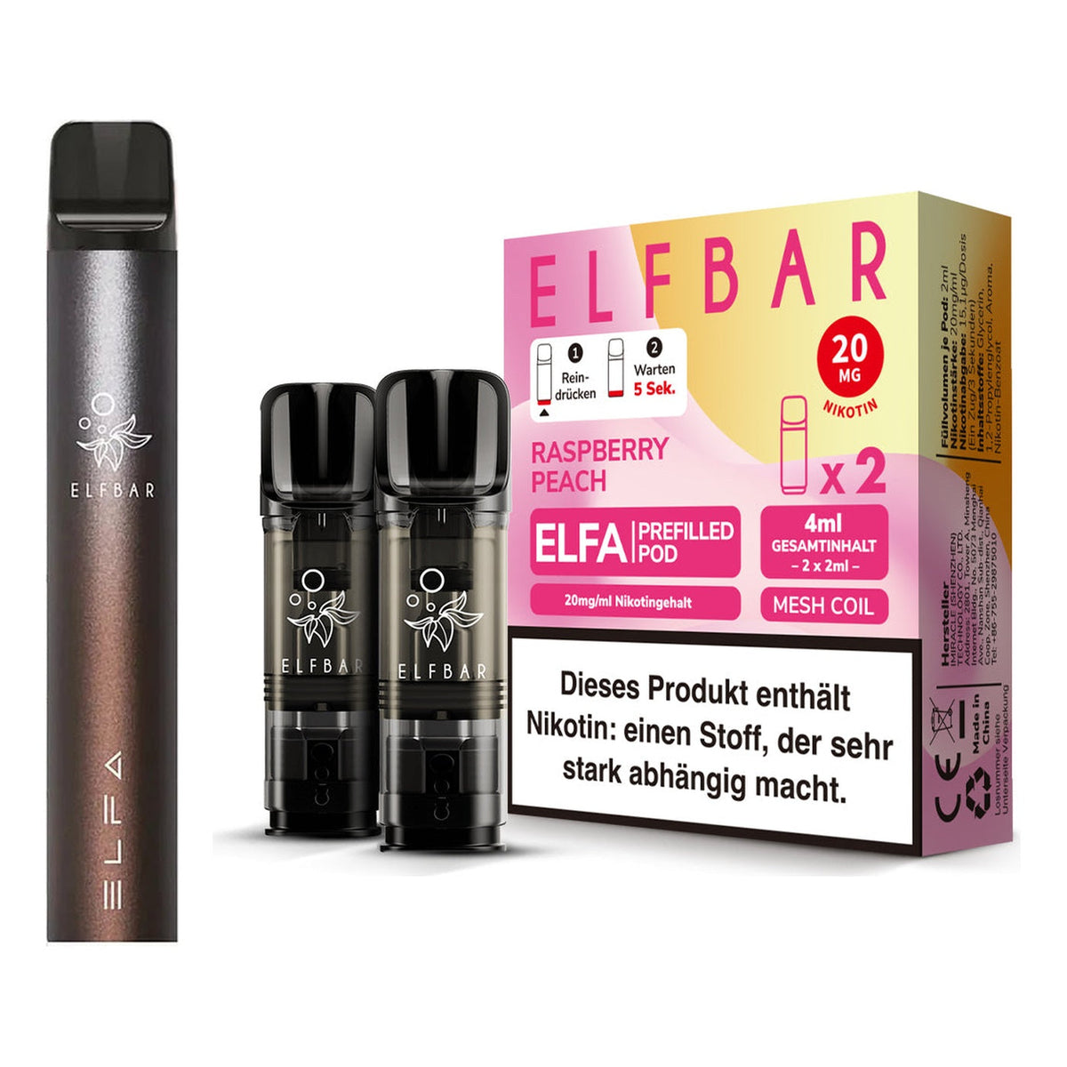 Elfbar ELFA Starterset Akku Basis 500 mAh und ELFA Pods – Ansicht 28