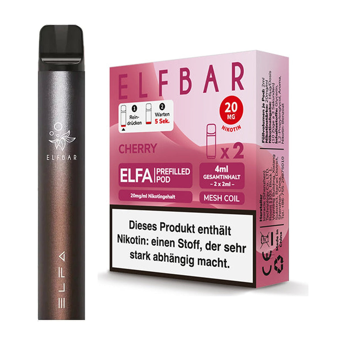 Elfbar ELFA Starterset Akku Basis 500 mAh und ELFA Pods – Ansicht 9
