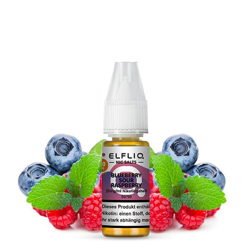 Blueberry Sour Raspberry – Elfbar ELFLIQ Nikotinsalz Liquid 10/20 mg 10 ml