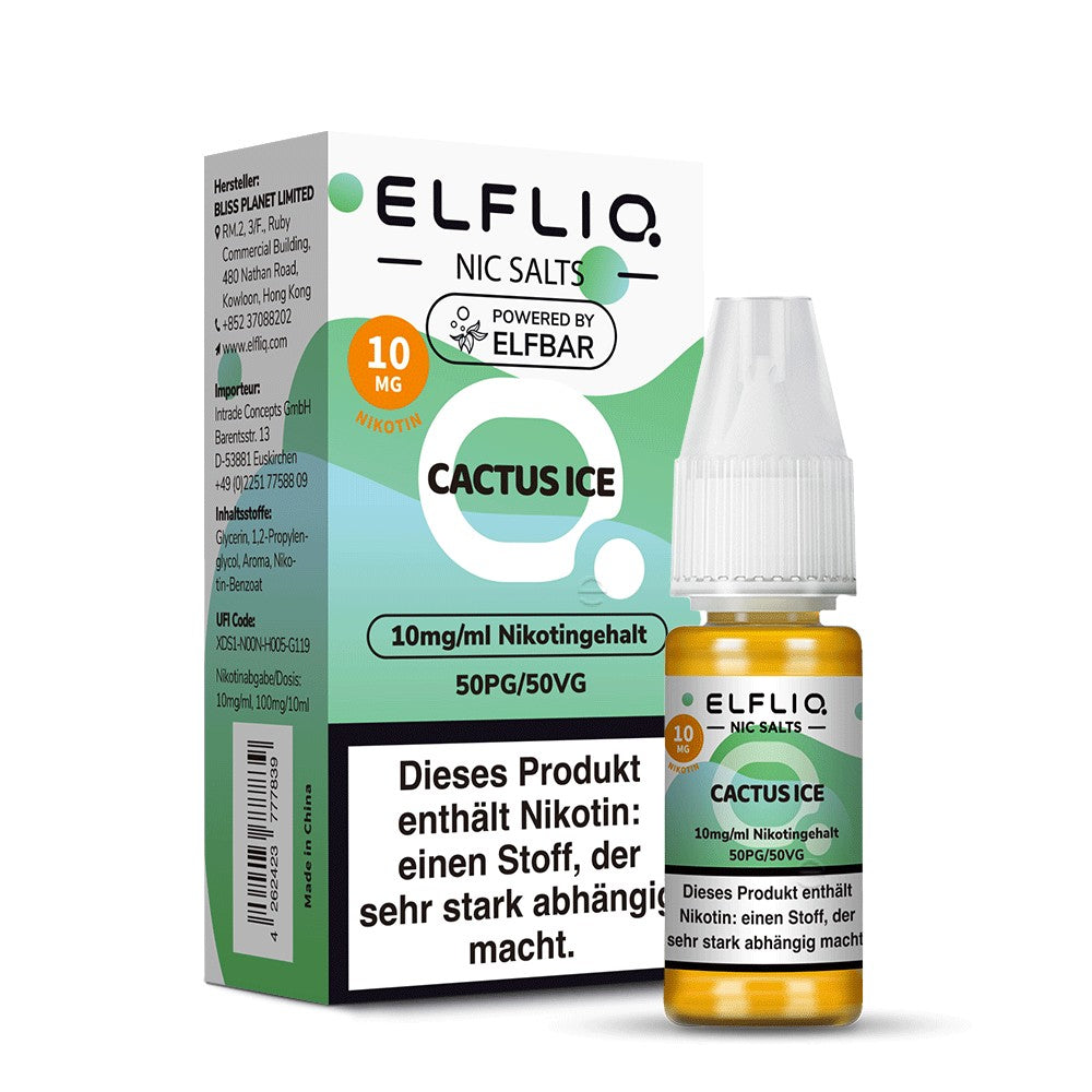 Cactus Ice – Elfbar ELFLIQ Nikotinsalz Liquid 10/20 mg 10 ml