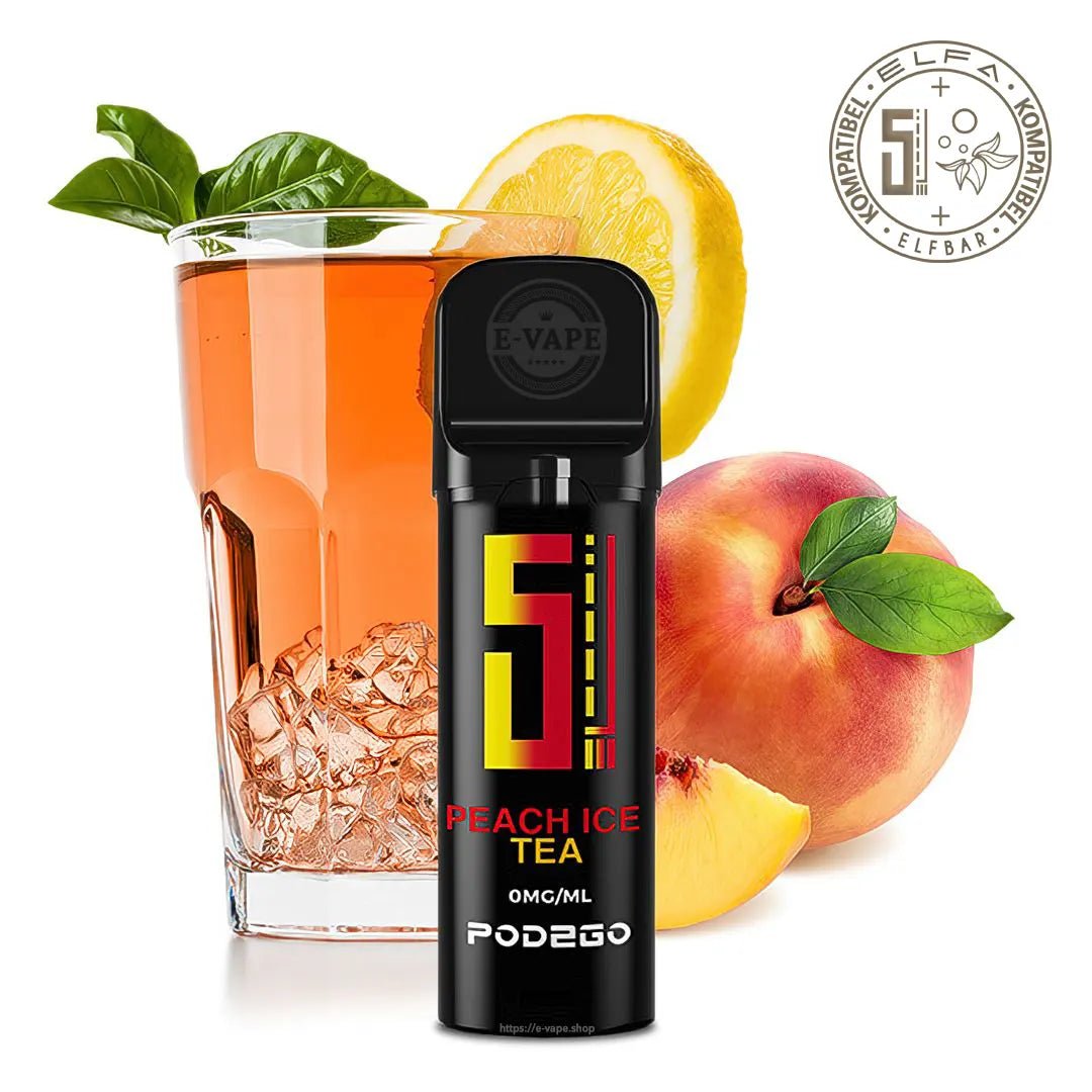 Pod2Go 5EL Peach Ice Tea Pod 2 ml 16mg Nikotin - ELFA kompatibel - Elfbar600.bayern