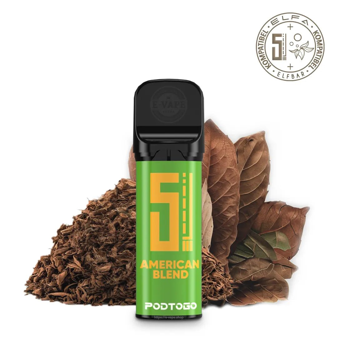 Pod2Go 5EL Tobacco American Blend Pod 2 ml 16mg Nikotin - ELFA kompatibel - Elfbar600.bayern
