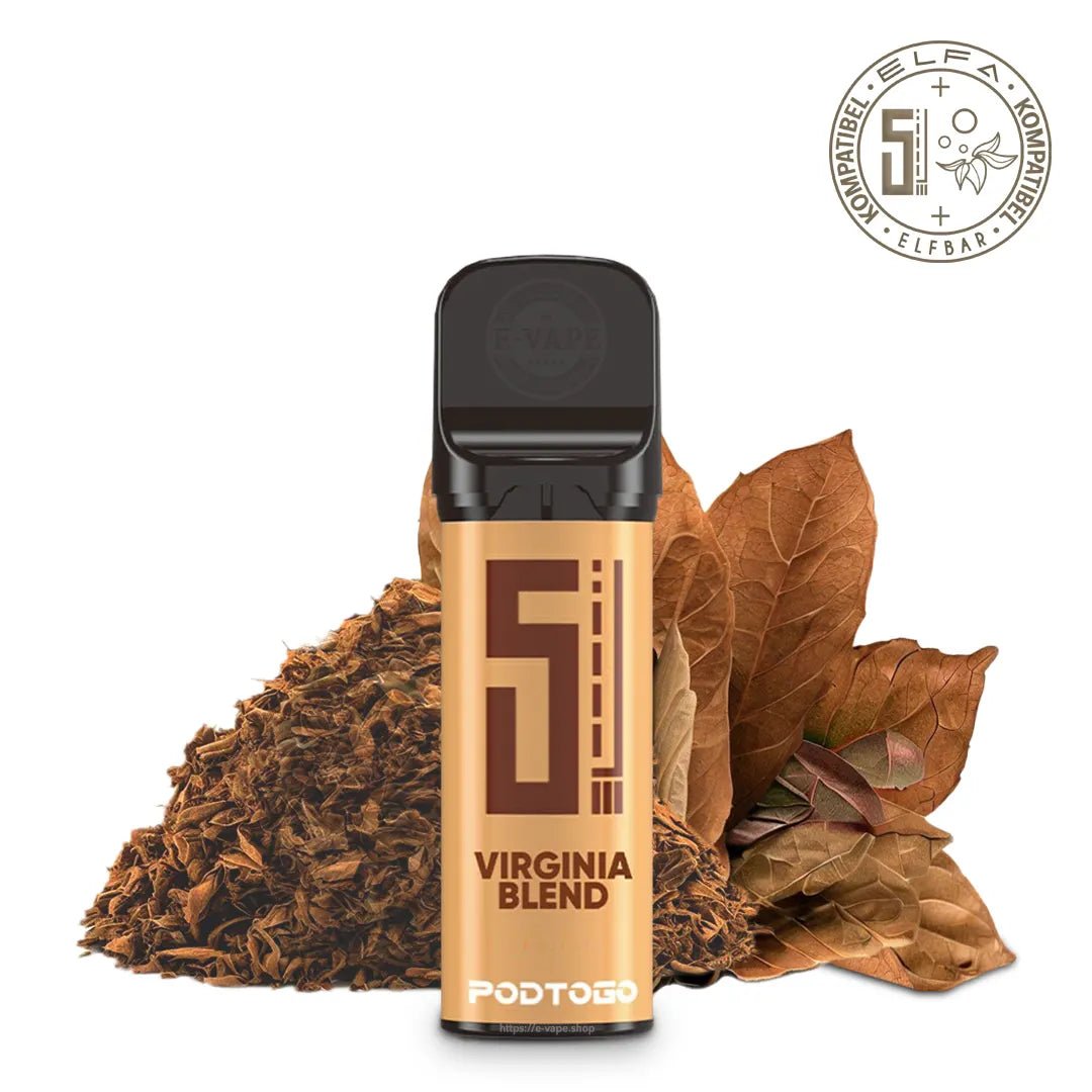 Pod2Go 5EL Tobacco Virginia Blend Pod 2 ml 16mg Nikotin - ELFA kompatibel - Elfbar600.bayern
