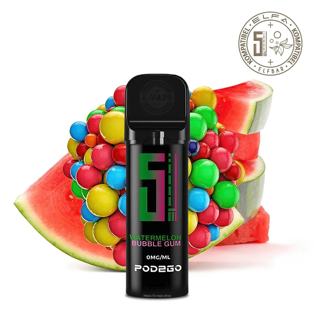 Pod2Go 5EL Watermelon Bubble Gum Pod 2 ml 16mg Nikotin - ELFA kompatibel - Elfbar600.bayern